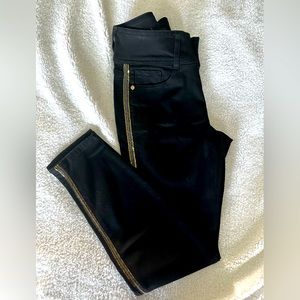 Thalia Sodi Women's Pants Jeans Striped Ladies Skinny Jeans Black Size 6